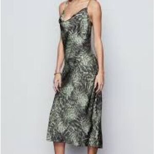 New Good American Elegant cheetah Green Patterned Dress Nordstrom